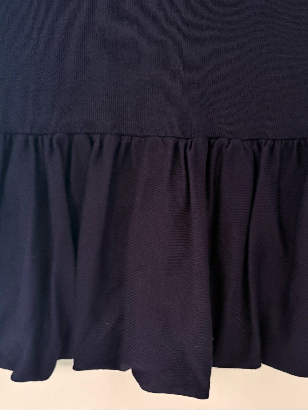 Classic Strapless Navy Blue Ruffle-Bubble Dress - Picture 4 of 5